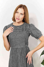 Load image into Gallery viewer, And The Why Full Size Washed Chambray Midi Dress