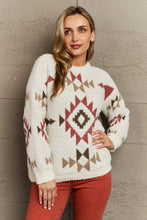 Load image into Gallery viewer, HEYSON Cozy Sunday Aztec Fuzzy Sweater