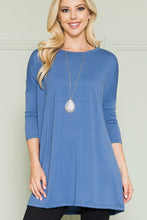 Load image into Gallery viewer, Plus Size Solid Long Sleeve Tunic Top
