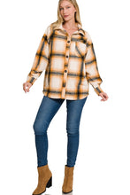 Load image into Gallery viewer, OVERSIZED YARN DYED PLAID LONGLINE SHACKET
