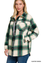 Load image into Gallery viewer, OVERSIZED YARN DYED PLAID LONGLINE SHACKET
