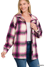 Load image into Gallery viewer, OVERSIZED YARN DYED PLAID LONGLINE SHACKET
