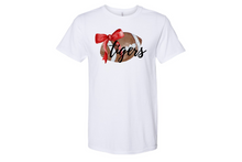 Load image into Gallery viewer, Football &amp; Bows Short-Sleeve Tee
