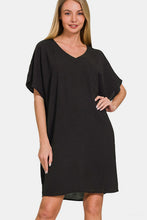 Load image into Gallery viewer, Zenana V-Neck Tee Dress with Pockets
