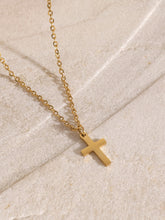 Load image into Gallery viewer, 18K Gold-Plated Three-Layered Cross Necklace

