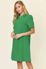 Load image into Gallery viewer, Double Take Full Size Texture Collared Neck Short Sleeve Dress
