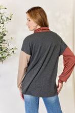 Load image into Gallery viewer, Heimish Full Size Color Block Button Down Shacket
