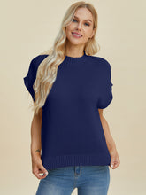 Load image into Gallery viewer, Double Take Full Size Mock Neck Short Sleeve Sweater
