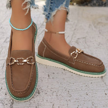 Load image into Gallery viewer, PU Leather Flat Slip-Ons
