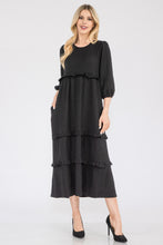 Load image into Gallery viewer, Celeste Full Size Tiered-Ruffle Midi Dress
