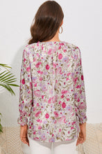Load image into Gallery viewer, Double Take Floral V-Neck Long Sleeve Shirt
