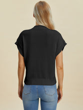 Load image into Gallery viewer, Double Take Full Size Mock Neck Short Sleeve Sweater
