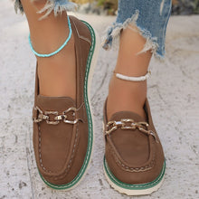Load image into Gallery viewer, PU Leather Flat Slip-Ons
