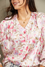 Load image into Gallery viewer, Double Take Floral V-Neck Long Sleeve Shirt
