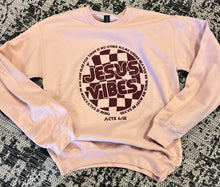 Load image into Gallery viewer, Jesus Vibes Retro Crewneck Sweatshirt
