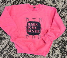Load image into Gallery viewer, Jesus is my Bestie Youth Sweatshirt
