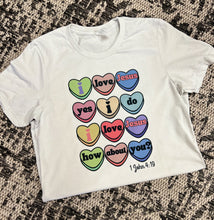 Load image into Gallery viewer, Conversation Hearts (I Love Jesus) Short-Sleeve Tee
