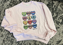 Load image into Gallery viewer, Conversation Hearts (I Love Jesus) Sweatshirt
