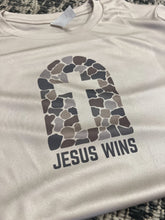 Load image into Gallery viewer, Jesus Wins Camo Cross Dri-Fit Tee
