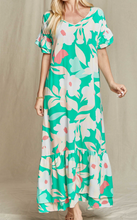 Load image into Gallery viewer, Mint Floral Maxi Dress

