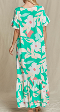 Load image into Gallery viewer, Mint Floral Maxi Dress
