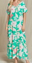 Load image into Gallery viewer, Mint Floral Maxi Dress
