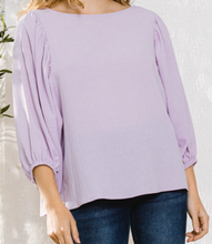 Load image into Gallery viewer, Woven Three-Quarter Sleeve Top
