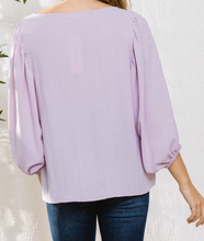 Load image into Gallery viewer, Woven Three-Quarter Sleeve Top
