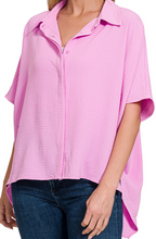 Load image into Gallery viewer, Woven Short-Sleeve Button Down
