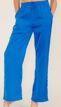 Load image into Gallery viewer, Blue Satin Dress Pants
