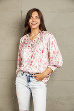 Load image into Gallery viewer, Double Take Floral V-Neck Long Sleeve Shirt
