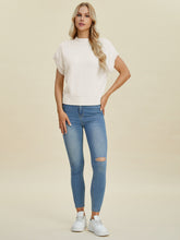 Load image into Gallery viewer, Double Take Full Size Mock Neck Short Sleeve Sweater
