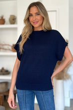Load image into Gallery viewer, Double Take Full Size Mock Neck Short Sleeve Sweater
