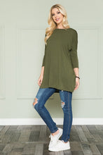 Load image into Gallery viewer, Plus Size Solid Long Sleeve Tunic Top
