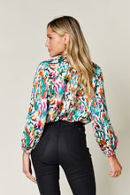 Load image into Gallery viewer, Double Take Full Size Printed Button Up Long Sleeve Shirt
