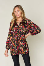 Load image into Gallery viewer, Double Take Full Size Printed Button Up Long Sleeve Shirt
