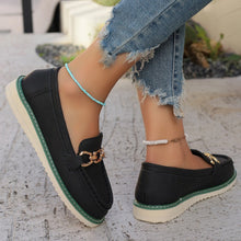Load image into Gallery viewer, PU Leather Flat Slip-Ons
