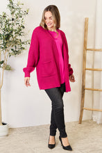 Load image into Gallery viewer, Zenana Full Size Waffle-Knit Open Front Cardigan
