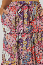 Load image into Gallery viewer, Floral Frill Trim Tiered Maxi Skirt
