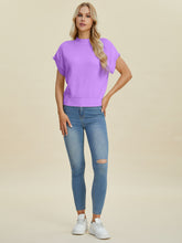 Load image into Gallery viewer, Double Take Full Size Mock Neck Short Sleeve Sweater
