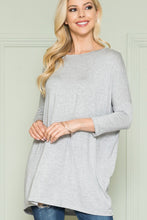 Load image into Gallery viewer, Plus Size Solid Long Sleeve Tunic Top
