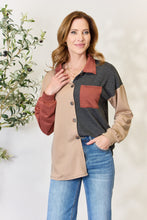 Load image into Gallery viewer, Heimish Full Size Color Block Button Down Shacket
