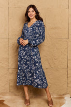 Load image into Gallery viewer, HEYSON Night Out Full Size Balloon Sleeve Floral Midi Dress
