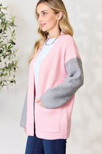 Load image into Gallery viewer, BiBi Contrast Open Front Cardigan with Pockets

