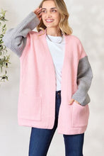Load image into Gallery viewer, BiBi Contrast Open Front Cardigan with Pockets
