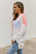 Load image into Gallery viewer, White Birch Full Size Color Block Woven Button Down Top
