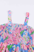 Load image into Gallery viewer, Floral Smocked Square Neck Jumpsuit with Pockets
