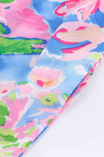 Load image into Gallery viewer, Floral Smocked Square Neck Jumpsuit with Pockets
