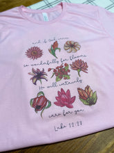 Load image into Gallery viewer, He Cares for Flowers Short-Sleeve Tee
