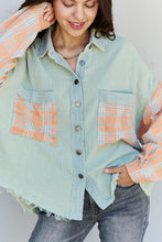 Load image into Gallery viewer, POL Casual Outing Guaze Plaid Shacket
